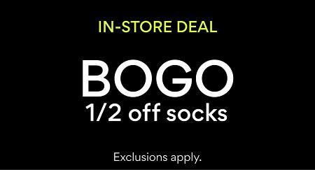 BOGO 1/2 off Socks