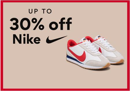 Up to 30% off Nike