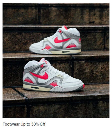 Footwear Up to 50% Off