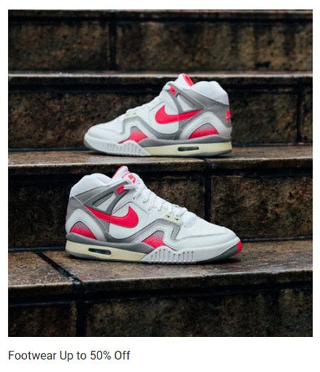 Footwear Up to 50% Off