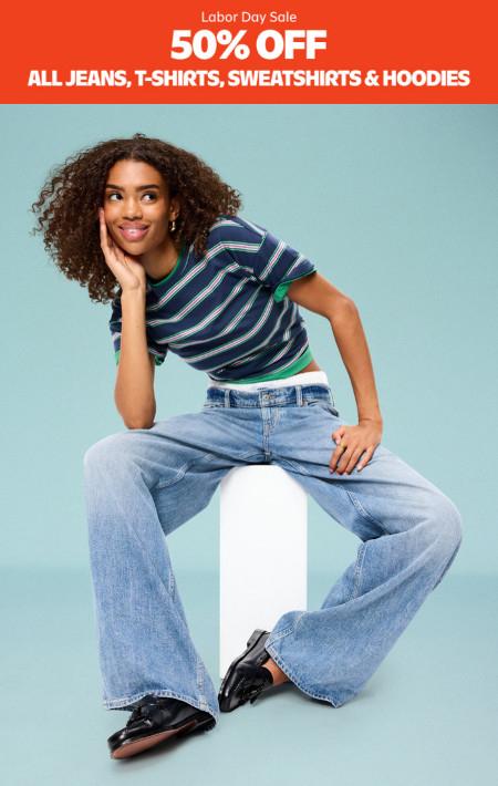 Labor Day Sale: 50% off All Jeans, T-Shirts, Sweatshirts and Hoodies