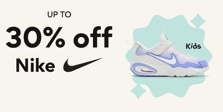 Up to 30% off Nike
