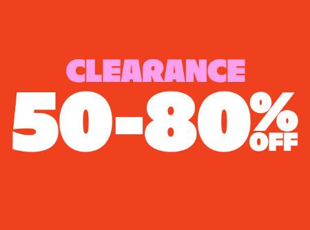 Clearance 50-80% off