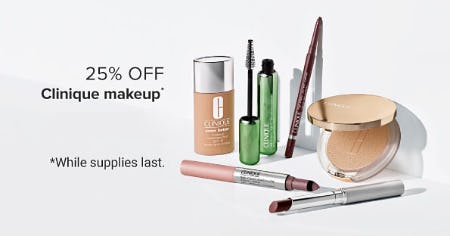 25% Off Clinique Makeup