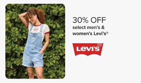 30% Off Select Men's & Women's Levi's