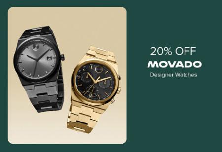 20% Off MOVADO Designer Watches