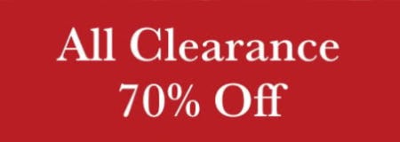 70% Off All Clearance