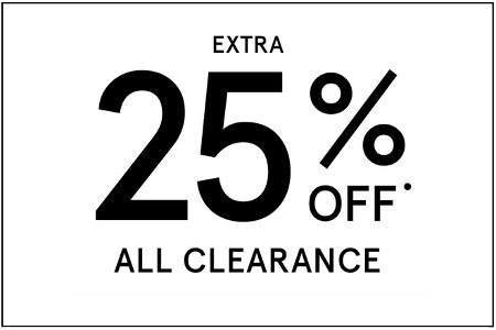 Extra 25% off All Clearance