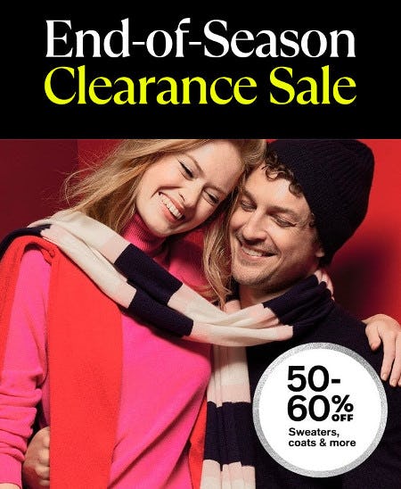 50-60% off Sweaters, Coats and More