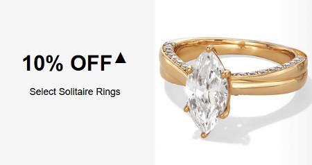 10% off Select Solitaire Rings
