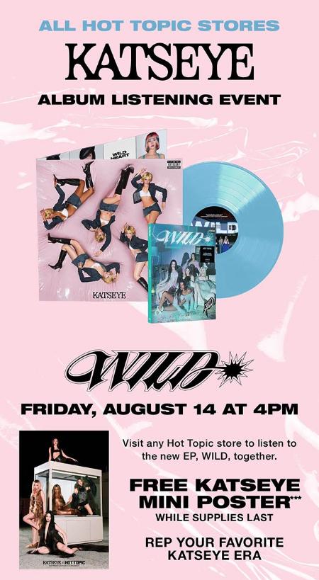 Attend Hot Topic's Katseye EP Listening Party and Receive a Free Katseye Mini-Poster