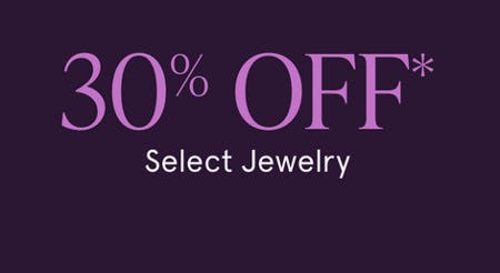 30% off Select Jewelry
