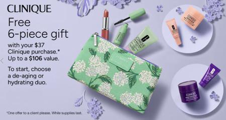 Free 6-Piece Gift With Your $37 Clinique Purchase