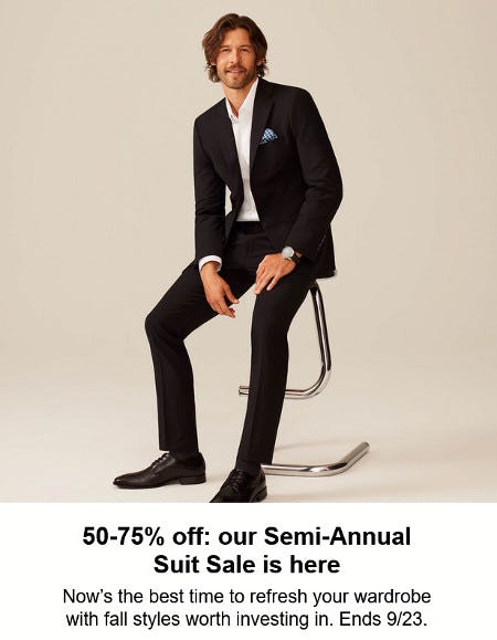 Semi-Annual Suit Sale: 50-75% off
