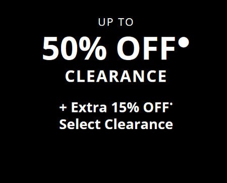 Up to 50% off Clearance