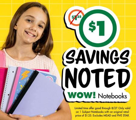 $1 Notebooks Are Here