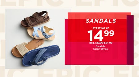 Sandals Starting at $14.99