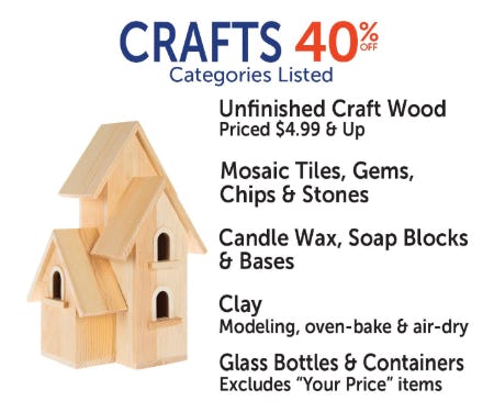 40% Off Crafts