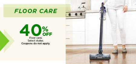 40% Off Floor Care