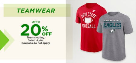 Up to 20% Off Team Clothing