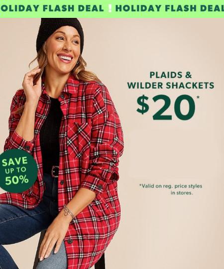 $20 Plaids and Wilder Shackets