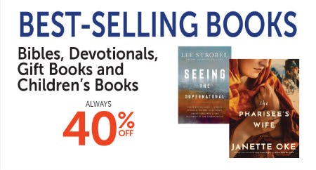 40% Off Best-Selling Books