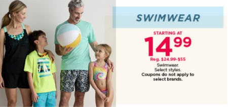 Swimwear Starting at $14.99