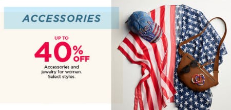 Accessories Up to 40% Off