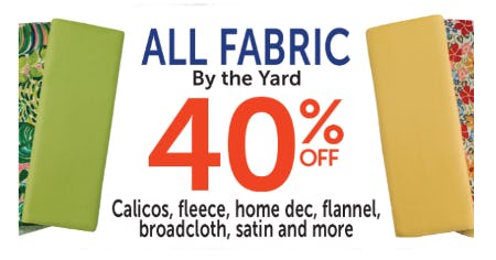 40% Off All Fabric