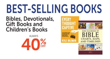 40% Off Best-Selling Books