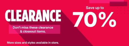 Clearance Save Up to 70%