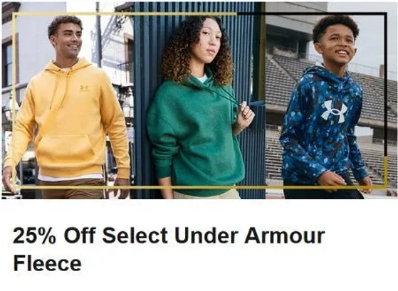 Under armour 25 off sales