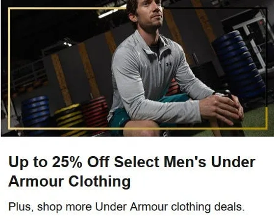 Springfield Town Center Up to 25 Off Select Men s Under Armour Clothing
