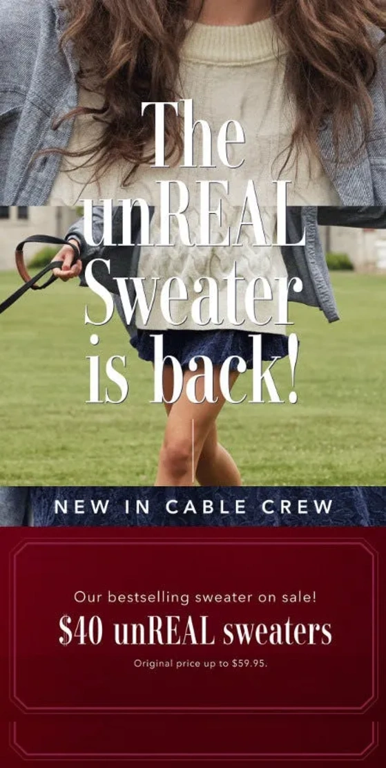 Outlet Shoppes of the Bluegrass 40 Aerie Unreal Sweaters