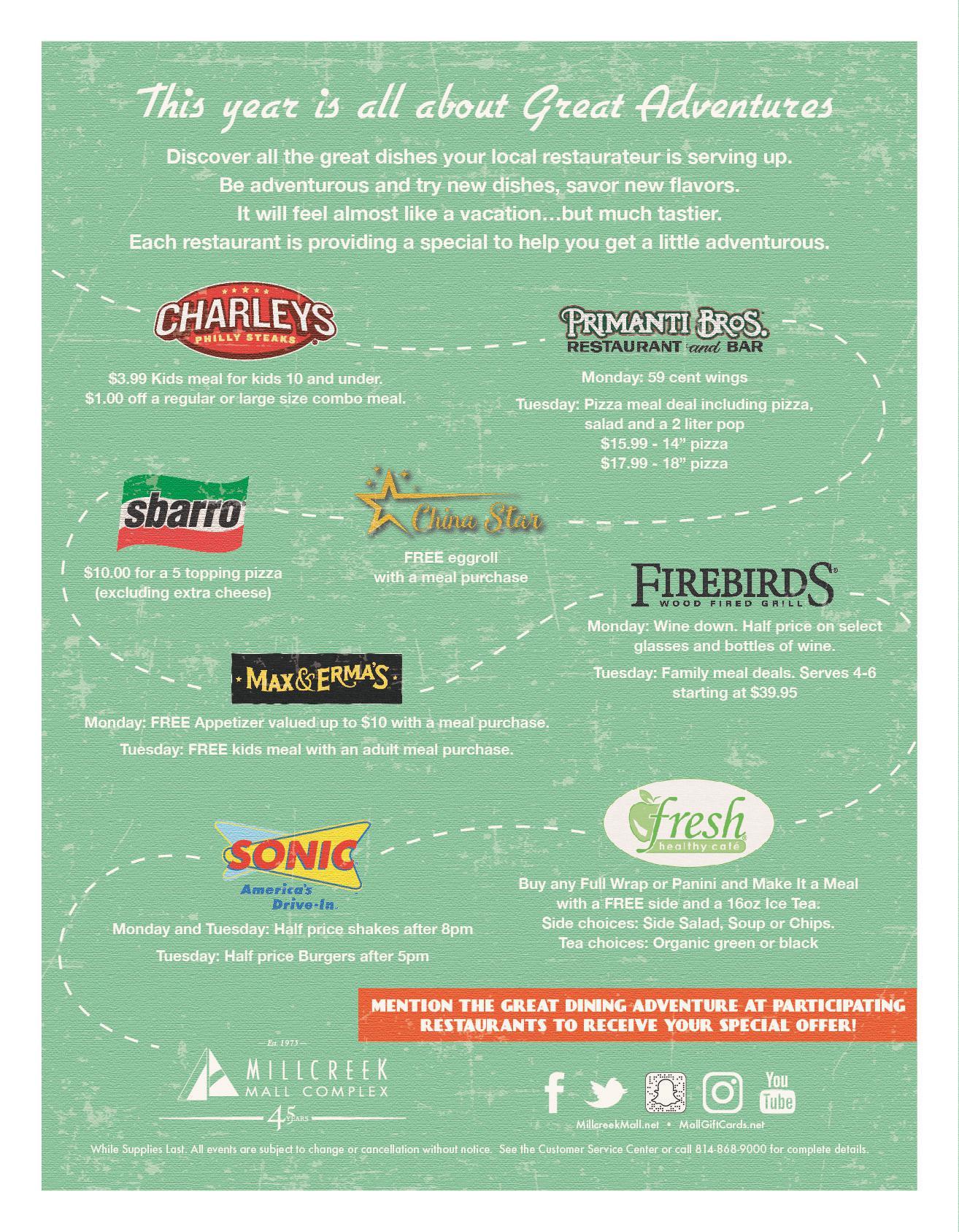 great dining road map 2