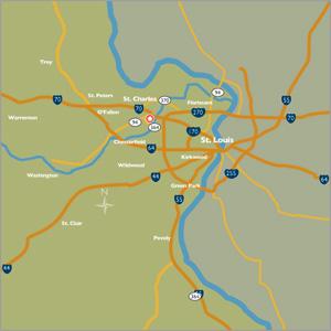 Streets of St. Charles map