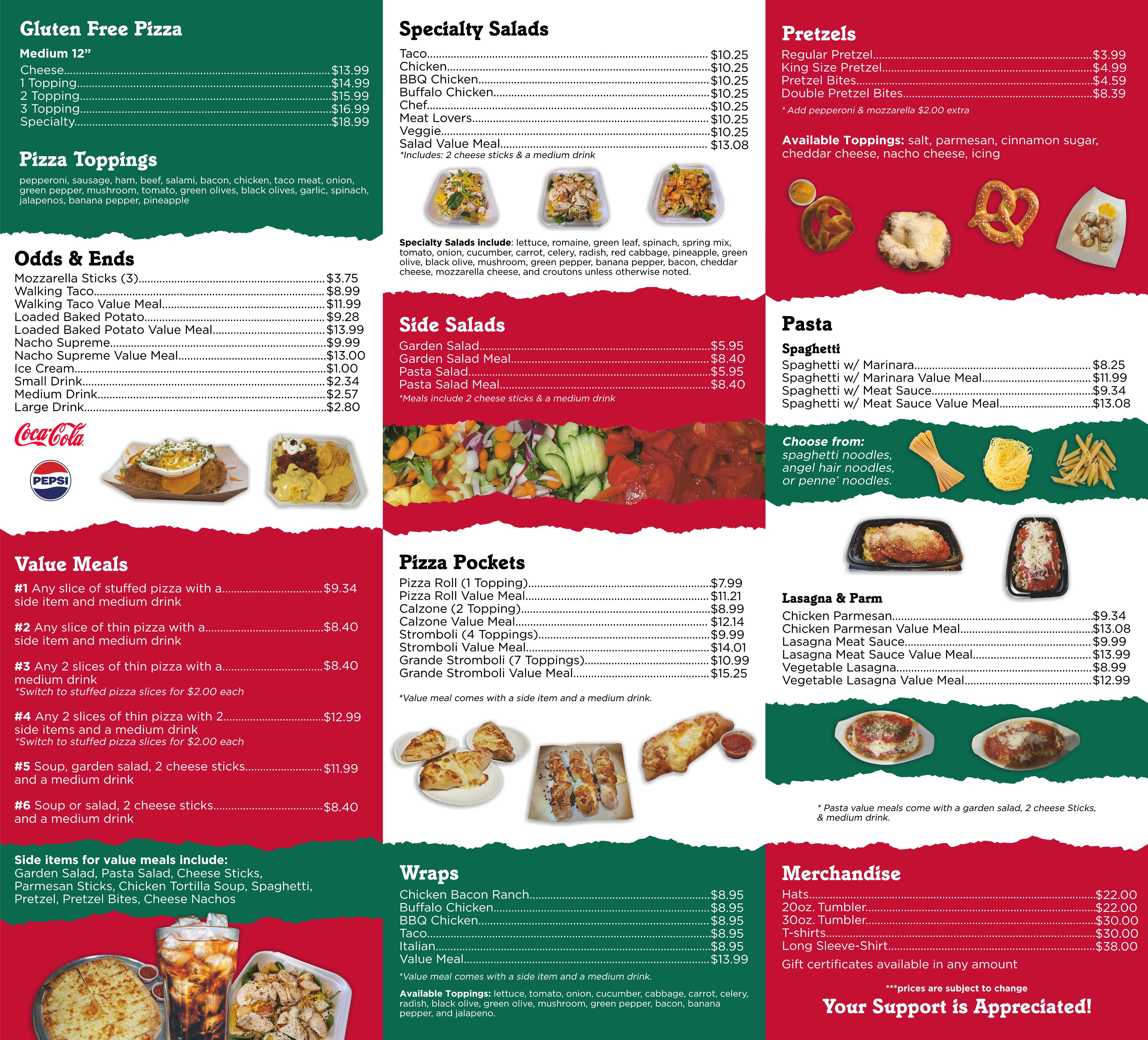 Villa Italian Menu Part 2