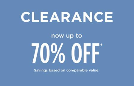 Clearance Now Up to 70% off
