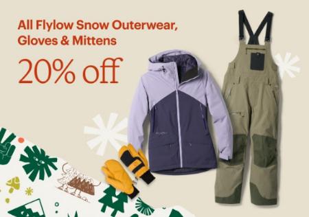 20% Off All Flylow Snow Outerwear, Gloves & Mittens