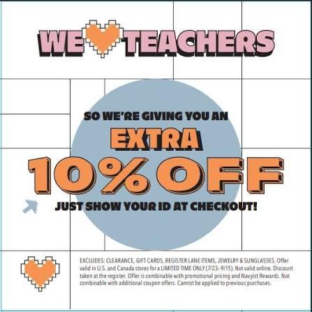 We Love Teachers - Save 10% Off