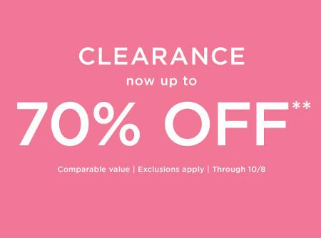 Clearance Now Up to 70% off