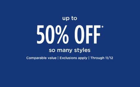 Up to 50% off So Many Styles