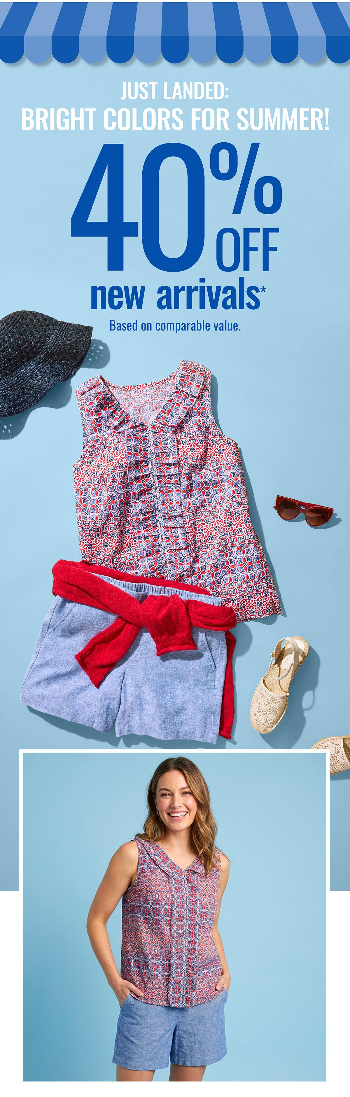 40% off new arrivals