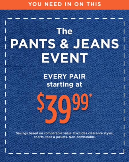 The Pants & Jeans Event: Every Pair Starting at $39.99