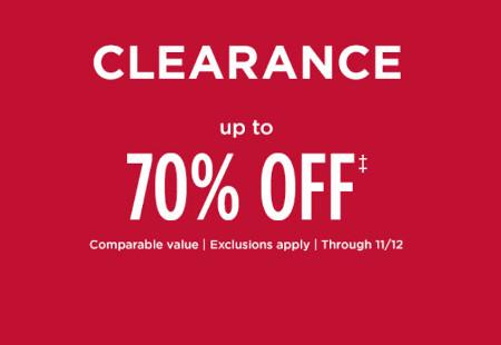 Clearance Up to 70% off