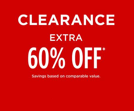 Extra 60% off Clearance